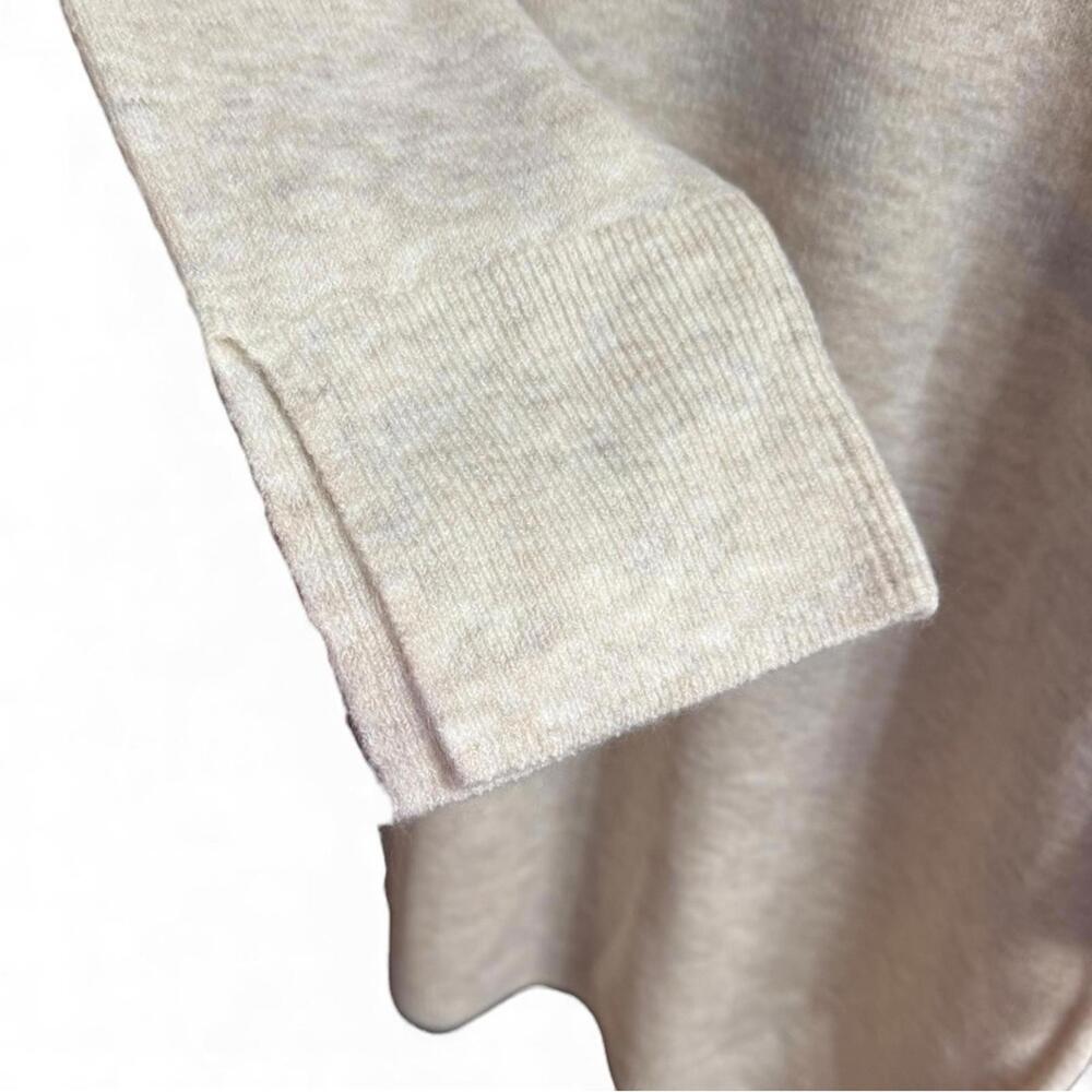 NWT Halogen Crewneck Cream Beige Long Sleeve Mini Sweater Dress Size XL - Picture 7 of 8